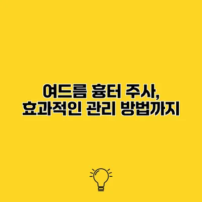 여드름 흉터 주사, 효과적인 관리 방법까지