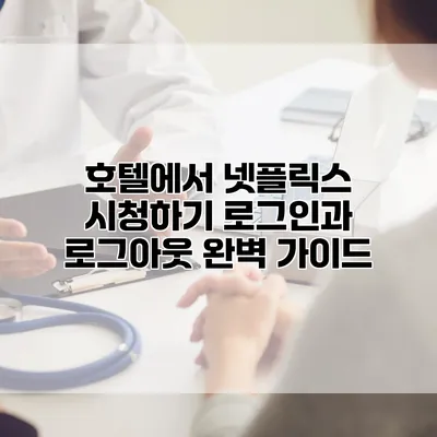 호텔에서 넷플릭스 시청하기: 로그인과 로그아웃 완벽 가이드